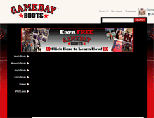 Tablet Screenshot of gamedayboots.com